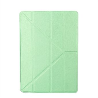 Silk Texture Origami Stand Smart Leather Case -tarvikkeet iPad 9.7:lle (2018) / 9.7:lle (2017)