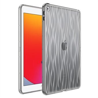 Pehmeä TPU-suojus iPadille 9,7-tuumainen (2017) / (2018) Wave Texture -läpinäkyvä tabletin suojakotelo