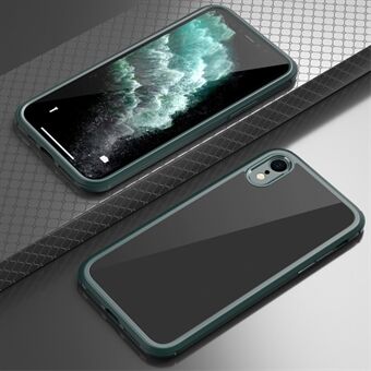 IPhone XR:lle Full Body Protection -kirkas kotelo, kaksipuolinen karkaistu lasi + silikonirunkoinen puhelimen kansi