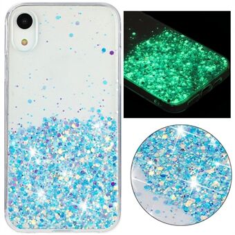 iPhone XR iskunkestävä puhelinkotelo Epoxy Glitter Scintillant TPU-puhelinkansi