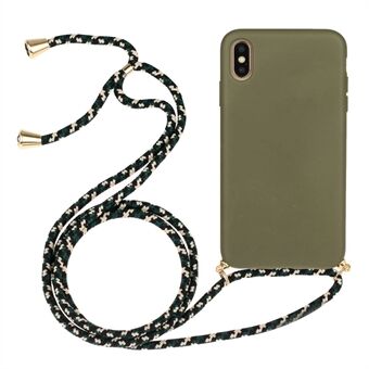 Ympäristöystävällinen luonnollisen vehnän olki Soft TPU-puhelinten suojauskuori monitoimisen hihnalla iPhone XS Max 6,5 tuuman malliin.