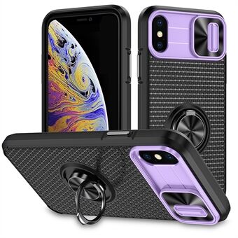 Puhelinkuori iPhone XS Max PC+TPU- Ring puhelimen kuori ja kameran linssin suojus