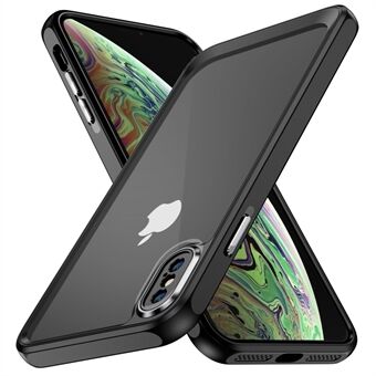 IPhone XS Max Kirkas akryyli + TPU-suojakotelo Metallikamerarunko Scratch puhelimen kansi