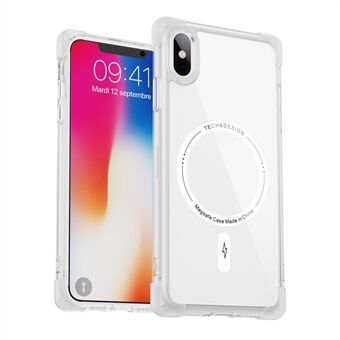 YSM Vahvistetut Kulmat -sarja iPhone XS Max 6.5 tuuman koteloon, yhteensopiva MagSafen kanssa, ohut TPU+akryylikuori