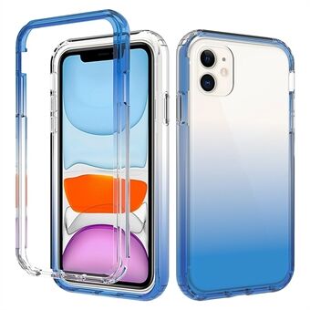 Heavy Duty Gradient Color Irrotettava 2 in 1 Hard PC Pehmeä TPU:n suojaava puhelinkotelon kansi iPhone 11 6,1 tuumalle