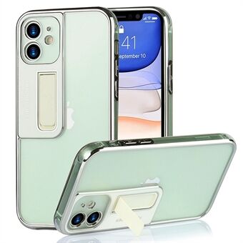 Kickstand kirkas galvanoitu läpinäkyvä TPU suojaava takakuori iPhone 11 6,1 tuumalle