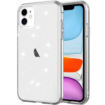 GW18 Clear Glitter Sparkly Light Anti-Drop Iskunkestävä pehmeä TPU-kuoren suojus iPhone 11 6,1 tuumalle