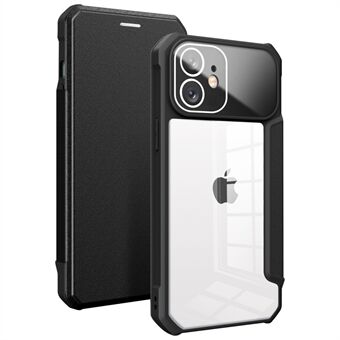 For iPhone 11 6.1 inch PU Leather Stand Card Slot Business Case TPU+PC Magnetic Absorption Full Protective Phone Cover