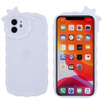 IPhone 11:lle 6,1 tuuman tasavalkoinen kiiltävä pinta iskunkestävä puhelinkuori, jossa on 3D-sarjakuva Monster Design -älypuhelinta suojaava pehmeä TPU-takakuori