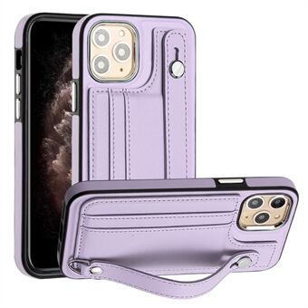 Card Slots -puhelinkotelo iPhone 11 Pro YB:lle Nahkapinnoite Series-5 Scratch TPU-suojus jalustalla