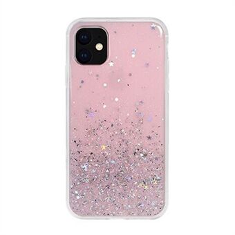 Gold Foil Flash Powder Decor -puhelinkotelo iPhone 11 Pro Max 6,5 tuumalle (2019)