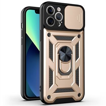 iPhone 11 Pro Max -kotelo jalustalla PC+TPU puhelinkotelo liukukameran kannella