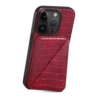 IPhone 11 Pro Max PC+TPU+PU-nahkapuhelimen suojakuorelle Crocodile Texture Card Slot Stand