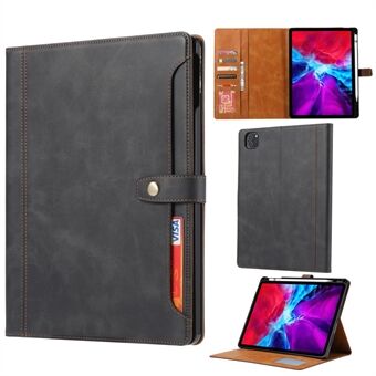 Täysi suoja PU Nahkainen Stand Tablet Case Pen Slot suunnittelu iPad Pro 12,9 \'\' (2020)