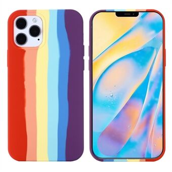 Rainbow Liquid Silicone -puhelimen suojakuori iPhone 12/12 Pro