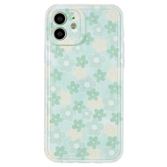 For iPhone 12 6.1 inch Pattern Printing TPU Back Case Bump Proof Straight Edge Precise Cutouts Cover Shell