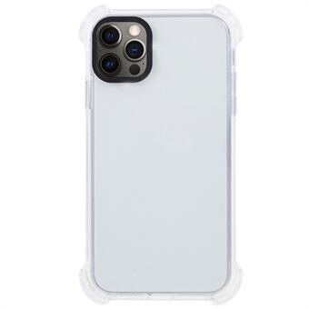 TPU-kuori iPhone 12 / 12 Pro 6,1 tuuman 2,5 mm:n neljän kulman putoamisen estävä puhelimen suojus pitkällä kaulanauhalla