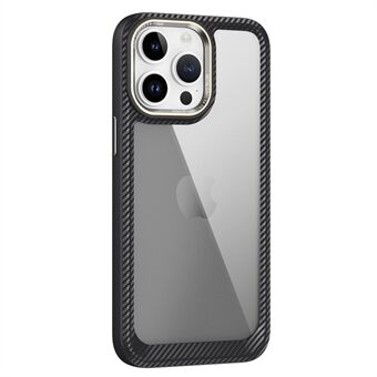 Läpinäkyvä puhelinkuori iPhone 12 Pro , pudotuksenkestävä PC+TPU Carbon Fiber Texture Edge -puhelimen suojus