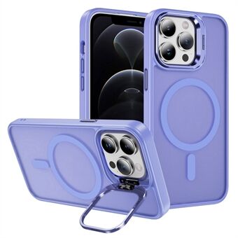 iPhone 12 / 12 Pro -kotelo yhteensopiva MagSafen kanssa PC+TPU+Metalli puhelinkotelo jalustalla