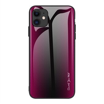 Hiilikuiturakenteinen PC-lasinen takakansi + TPU-yhdistelmäkotelo iPhone 12 Pro Maxille, 6,7 tuumaa