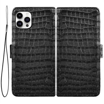 IPhone 12 Pro Max 6,7 tuuman Scratch PU-nahkainen puhelimen kuorikotelo Crocodile Texture Stand Täysi suojaava kansi