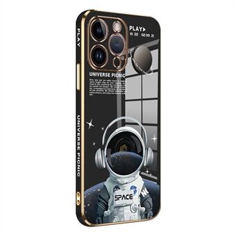 RZANTS iPhone 12 Pro Max -matkapuhelimen suojuskuulokkeille Astronaut Pattern Galvanoitu TPU-kotelo