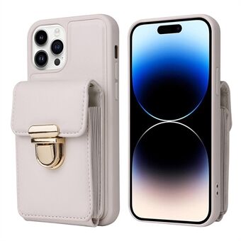 IPhone 12 Pro Max:lle Useita korttipaikkoja Crossbody-puhelinlaukku PU-nahkapäällysteinen TPU-telineen puhelimen kansi