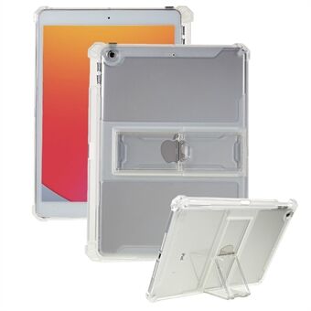 IPad 10.2 (2021) / (2019) / (2020) tabletin TPU-kotelo Kickstand Iskunkestävä suojaava läpinäkyvä tabletin kansi