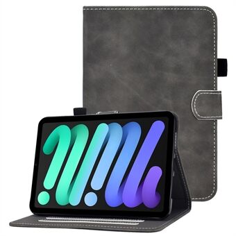Sisäänrakennetut korttipaikat, jotka tukevat Stand , laadukasta nahkaa + TPU-tablettikoteloa suojaava Tablet PC -kuori iPad minille (2021)