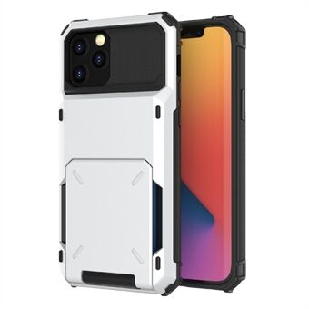 Pudotuksenkestävä Flip Design -korttipidike TPU + PC-hybridikotelon kansi iPhone 13 6,1 tuumalle