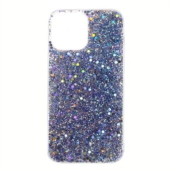 Muodikas Flash Powder Sequins Light akryyli + TPU-puhelinkotelo iPhone 13 6,1 tuumalle