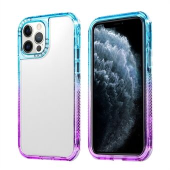 Putoamista estävä tyylikäs ja kestävä kaksivärinen kova PC + TPU-puhelinkotelo iPhone 13 - Sky Blue/Purple