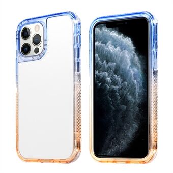 Putoamista estävä tyylikäs ja kestävä kaksivärinen kova PC + TPU-puhelinkotelo iPhone 13 - Dark Blue/Orange