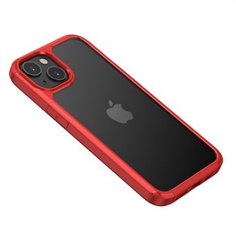 Ohut, naarmuuntumaton läpinäkyvä kovakuori iPhone 13:lle - Red