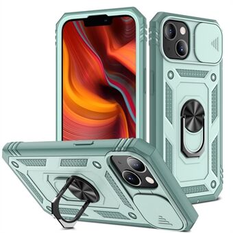 Pudotusta estävä iskunkestävä kameran liukusäädin Design 3-in-1 TPU + PC + metallinen puhelimen suojakuori iPhone 13 6,1 tuumalle