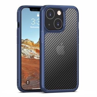 Carbon Fiber Texture TPU + akryylipuhelinkotelo iPhone 13 6,1 tuumalle