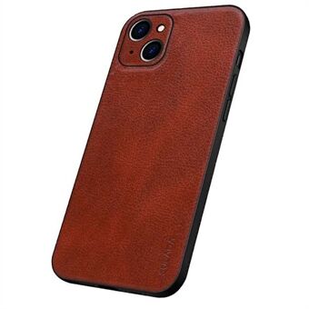 SULADA PC + TPU + PU nahkainen puhelimen suojakuori, erityinen tarkka leikkausmuotoilu iPhone 13 -  Brown