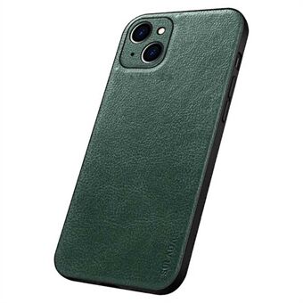 SULADA PC + TPU + PU nahkainen puhelimen suojakuori, erityinen tarkka leikkausmuotoilu iPhone 13 -  Green