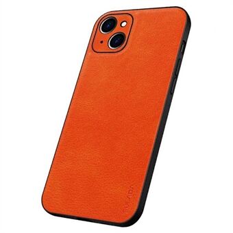 SULADA PC + TPU + PU nahkainen puhelimen suojakuori, erityinen tarkka leikkausmuotoilu iPhone 13 - Orange