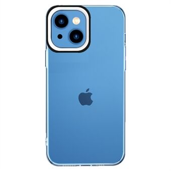 IPhone 13:lle 6,1 tuuman kaksivärinen Hybrid Impact Soft TPU Hard PC Clear Case Liukumaton Iskunkestävä Takaosan korotettu huulisuoja