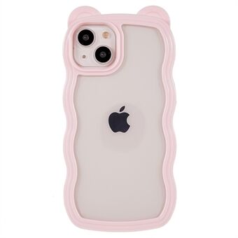 Bear Ear Decor -puhelinkotelo iPhone 13:lle 6,1 tuumaa, irrotettava 2-in-1 PC+TPU-matkapuhelimen suojus