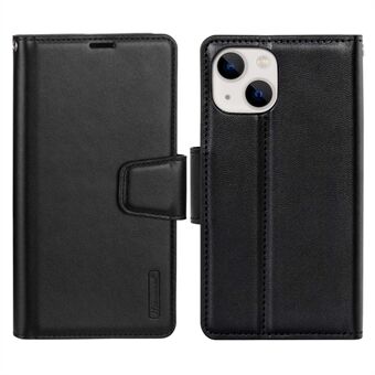 HANMAN Mill -sarja iPhone 13:lle 6,1 tuuman Täyssuojaus Puhelinkotelo PU-nahkainen TPU Folio Flip Cover ja Stand Lompakko