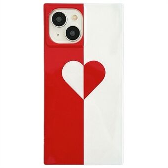 13 Case Square Shape Love Heart Pattern Glossy TPU Anti-Drop Phone Cover -puhelinkotelo