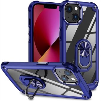 IPhone 13:lle 6,1 tuuman Ring PC + TPU-pudotuksenkestävä kansi Matkapuhelimen Scratch takakuori