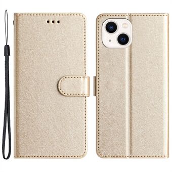 IPhone 13:lle 6,1 tuuman Silk Texture Flip Case PU-nahkainen puhelimen lompakkoteline Stand