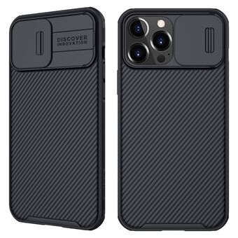 NILLKIN CamShield Pro Scratch-Kestävä liukukameran suojus kova PC + TPU magneettikuoren suojakuori iPhone 13 Pro 6,1 tuumaa - musta