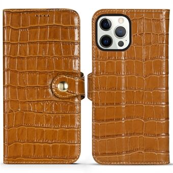 Crocodile Texture Stand Aitoa nahkaa oleva lompakkokotelo magneettinapilla iPhone 13 Pro 6,1 tuumaa