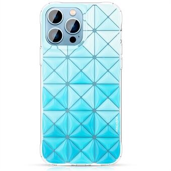 KINGXBAR TPU + PC -hybridipuhelinkotelo iPhone 13 Pro 6,1 tuumaa, IMD Patterns Läpinäkyvä Pehmeä TPU:n kellastumaton reunapuhelinkotelo