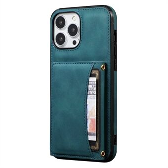 IPhone 13 Pro 6,1 tuuman kolminkertainen lompakko Kickstand puhelimen kansi Multi Card Slots PU-nahka + TPU-suojakotelo