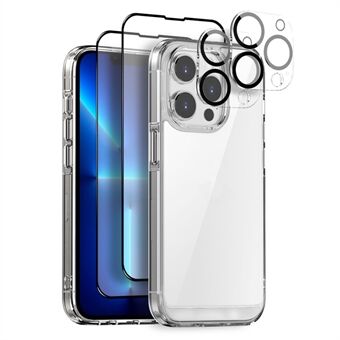 NORTHJO 5 in 1 13 Pro Clear Case PC+TPU Puhelimen Suojakotelo Sarja jossa 2 Näytönsuojaa, 2 Kameran Linssin Suojaa